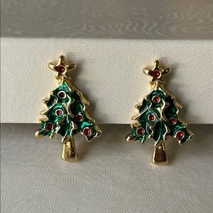 Festive Christmas Tree Earrings